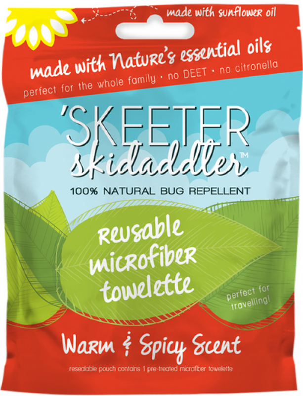 Skeeter Skidaddler 100% Natural Bug Repellent Microfiber - Skeeter Skidaddler 100 Natural Bug Repellent Warm Spicy (800x800), Png Download