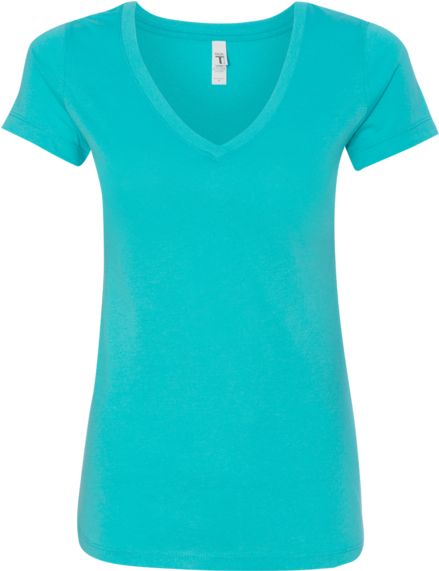 Ladies Thyroid Cancer Hope Love Cure V-neck (600x600), Png Download