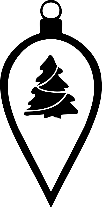 Simple Tree Bauble Silhouette (394x800), Png Download