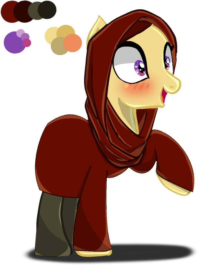 Mlppunkgirl-kun, Blushing, Clothes, Female, Hijab, - Cartoon (817x977), Png Download