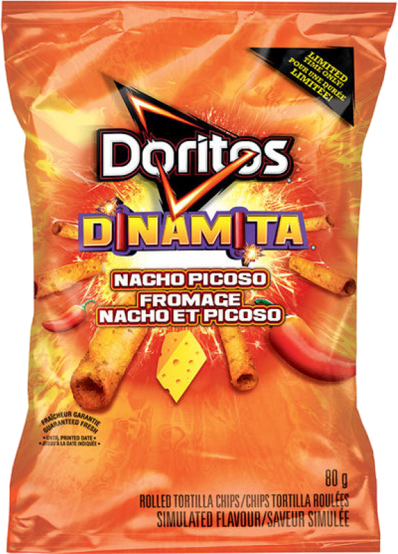 Doritos Dinamita Nacho Picoso Rolled Chips G - New Doritos Flavors Canada (800x800), Png Download