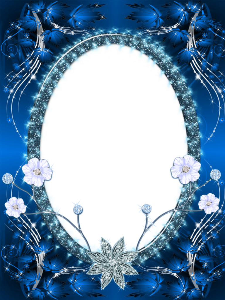 Paper Picture Frames, Png Photo, Printable Frames, - Blue Photo Frames Png (768x1024), Png Download