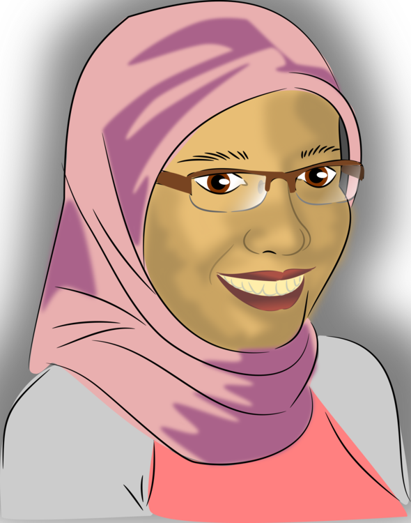 Muslim Husband Hijab Women In Islam - Women In Hijab Clipart (590x750), Png Download