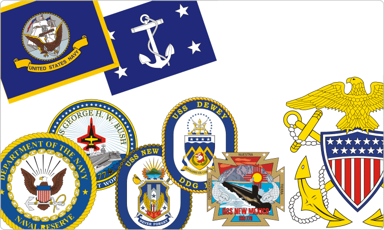 Navy Insignia & Ship Crests - United States Navy Hitch Cover 1 4 (750x451), Png Download