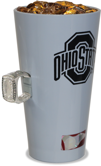 The Ohio State Championship Cup - Ohio State Buckeyes Round Stainless Steel Necklace (407x600), Png Download