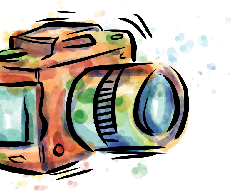 Camera Drawing Photography - Graffiti De Una Camara (1200x668), Png Download