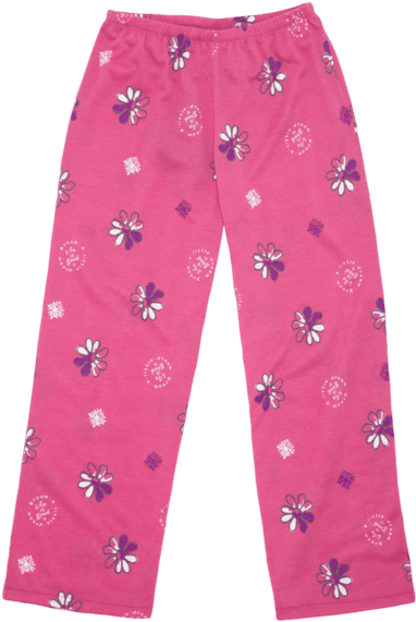 Girls Flower Sleep Pants - Pajamas (570x570), Png Download