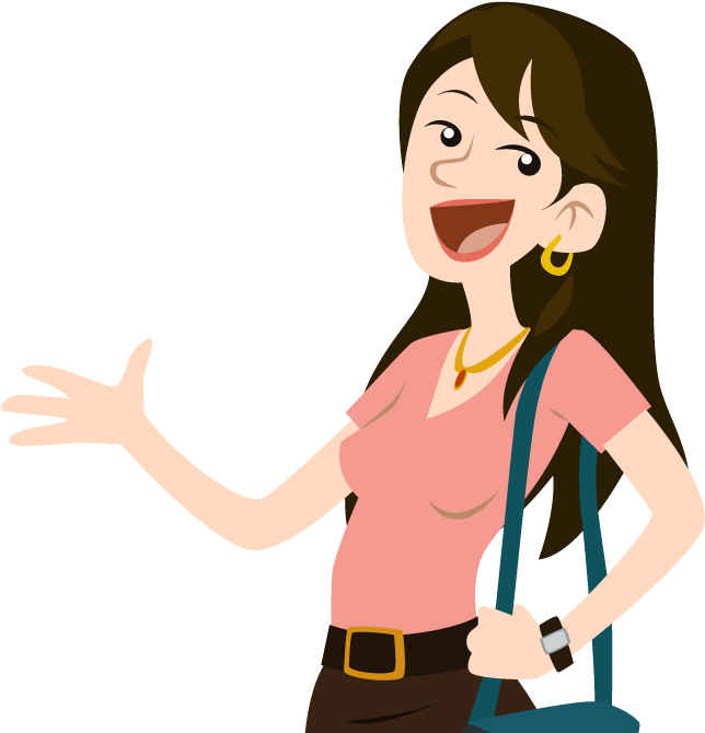 Banner Stock Cartoon Girls Clipart - Cartoon People Happy Png (680x680), Png Download