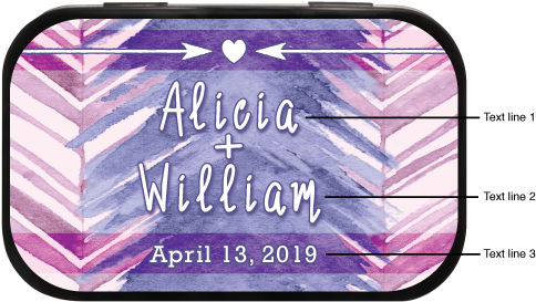Watercolor Chevron Personalized Wedding Mint Tins - Eye Shadow (500x500), Png Download