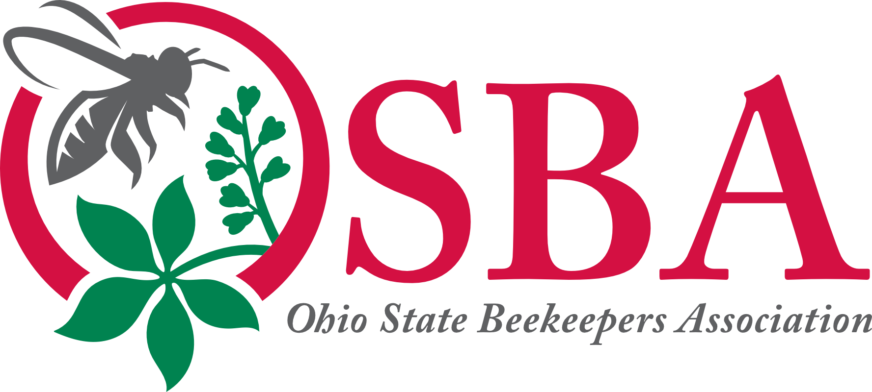 Color Large - Ohio State Beekeepers Association Logo (1776x800), Png Download