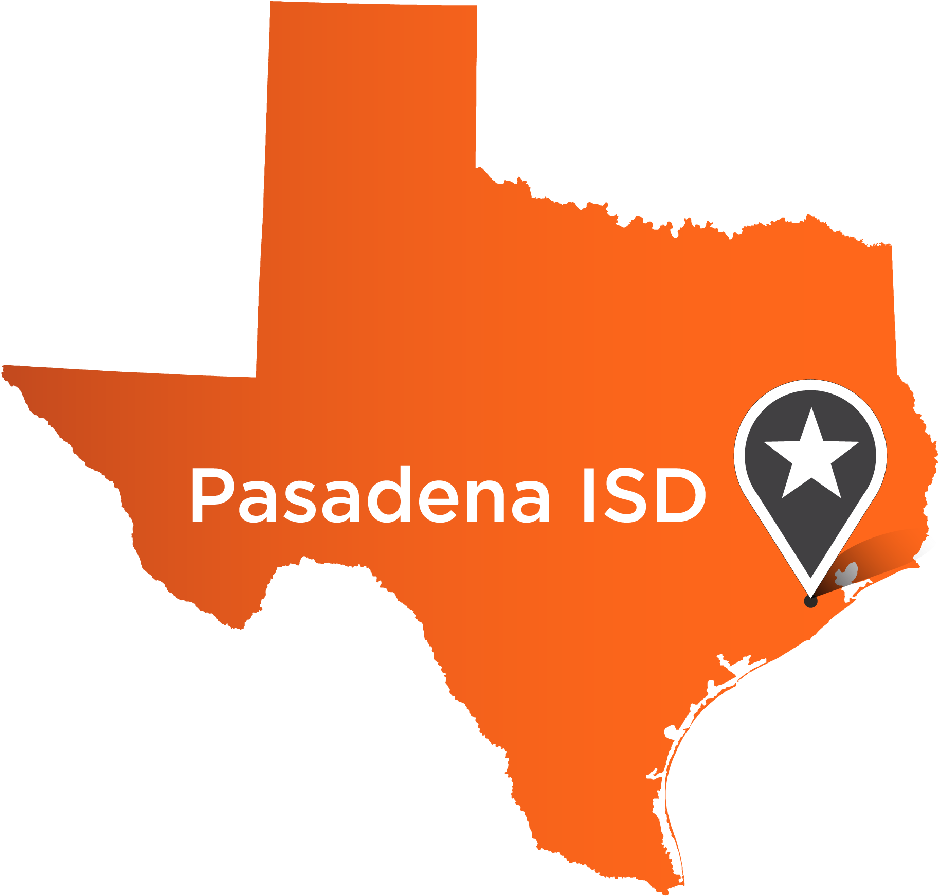 Svg Pasadena Isd Raise Your Hand Resource Portal - State Of Texas With Star On Dallas (1980x1957), Png Download