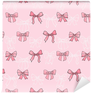 Seamless Watercolor Bows Pattern In Pink Color - Watercolor Painting (400x400), Png Download