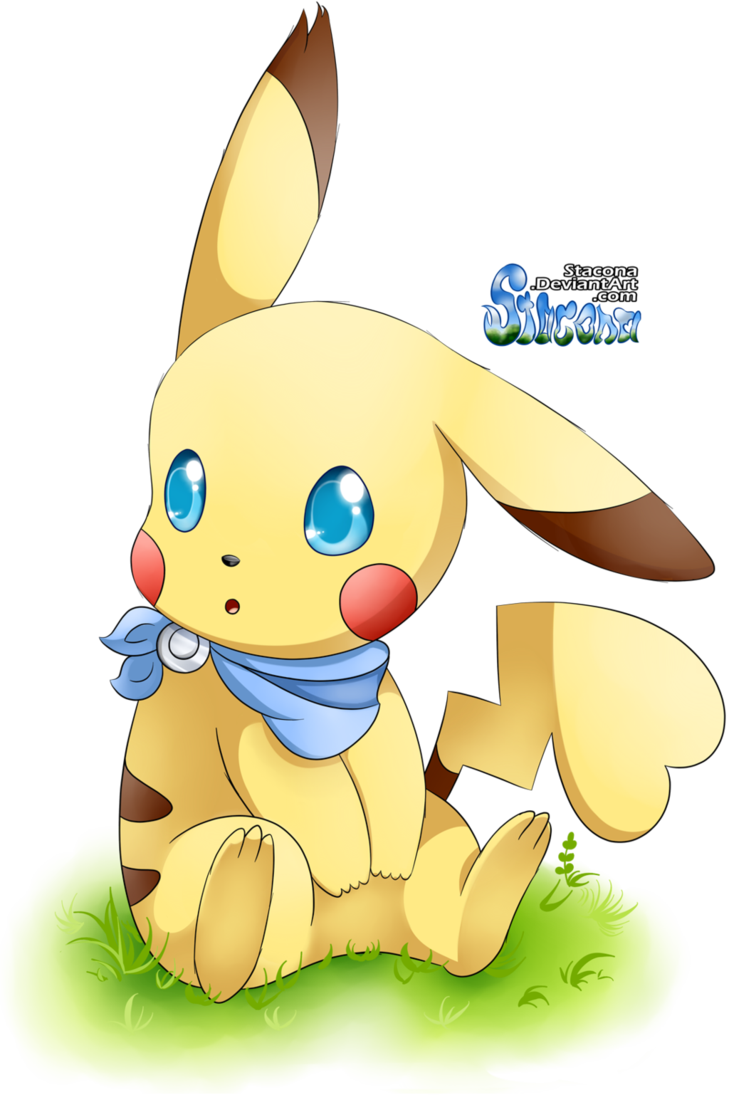 Female Pikachu By Stacona On Deviantart Picture Transparent - Pikachu Fan Art Cute (729x1095), Png Download
