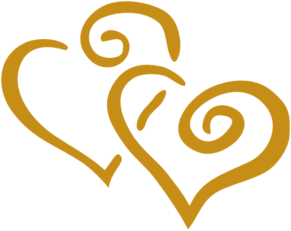 Png Library Stock Cartoon Hearts And Ring Clip Art - Golden Anniversary Clip Art (600x477), Png Download