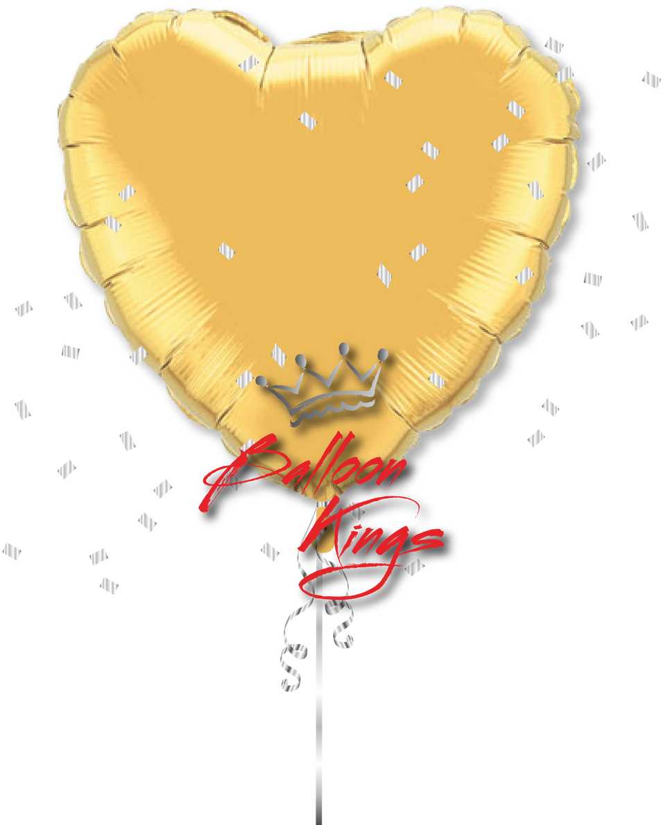 Large Gold Heart - (5ct) 18'' Citrine Yellow Heart Foil Balloon (1280x1280), Png Download
