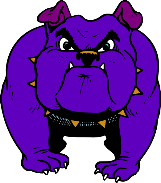 Original Png Clip Art File Purple Bulldog Svg Images (522x594), Png Download
