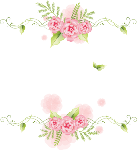 Scrapbooking, Scrapbook Paper, Watercolor Flowers, - Marcos De Flores Png (456x500), Png Download