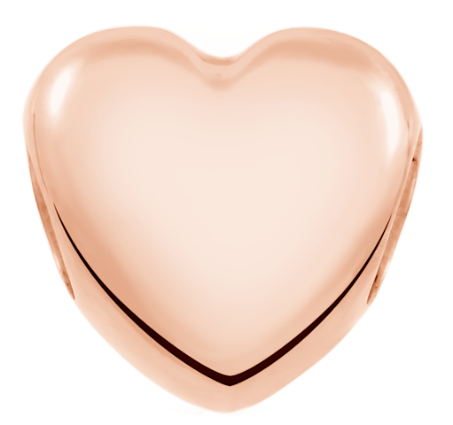 10ct Rose Gold Heart Charm By Emma & Roe - Heart (600x600), Png Download