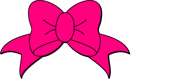 Minnie Mouse Pink Bow Png Freeuse - Pink Bow Clipart (600x271), Png Download