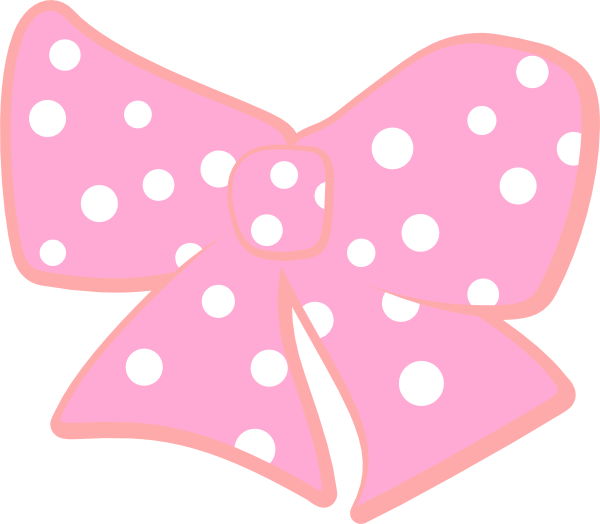 Download Pink And White Polka Dot Bow Png Clipart Minnie - Pink And White Polka Dot Bow (600x524), Png Download