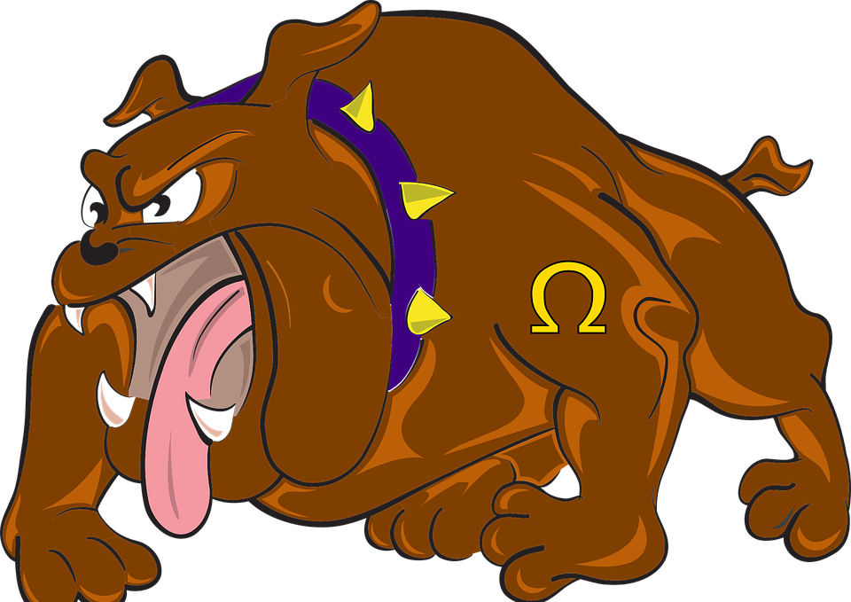 Bulldog, Cartoon, Angry - Omega Psi Phi Cartoon (960x679), Png Download