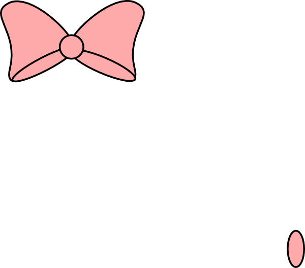 Clipart Bow Tiny Bow - Small Pink Bow Clipart (600x528), Png Download