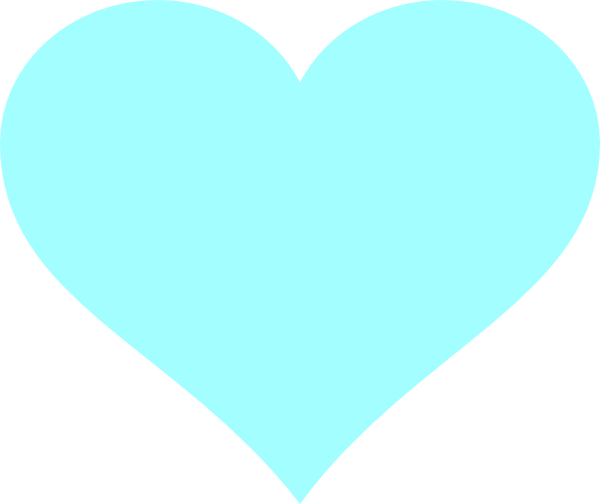 Gold Heart Clipart - Sky Blue Color Heart (600x504), Png Download