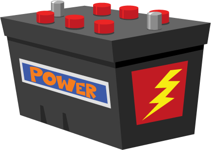 Battery Storage - Car Battery Clipart Png (435x310), Png Download