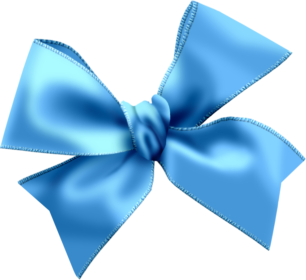 Pink Bow Transparent Background For Kids - Blue Bow Png (986x902), Png Download