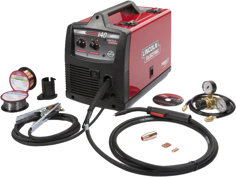 Lincoln Electric K2471-2 Power Mig 140c Mig Welder - Lincoln Electric 120-volt Mig Flux-cored Wire Feed (899x661), Png Download