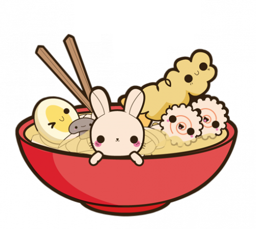 Kawaii Tumblr Food Png - Cute Food With Faces (500x448), Png Download