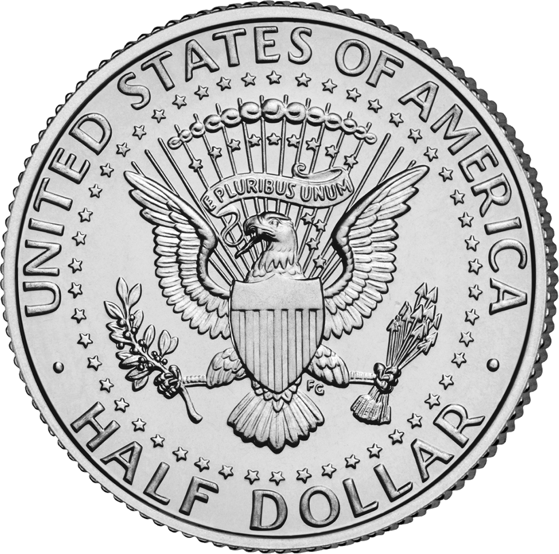 2005 Half Dollar Rev Unc P - 50 Cent Dollar Coin (1139x1129), Png Download