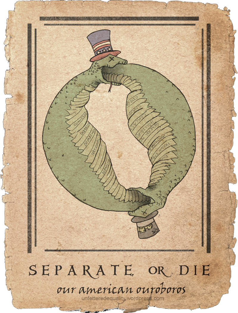 Our American Ouroboros - Cartoon (800x1051), Png Download