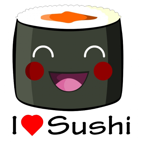 Adorable, Asian, Cute, Japan, Kawaii, Png, Roll, Sushi - Sushi Tumblr Png (500x500), Png Download