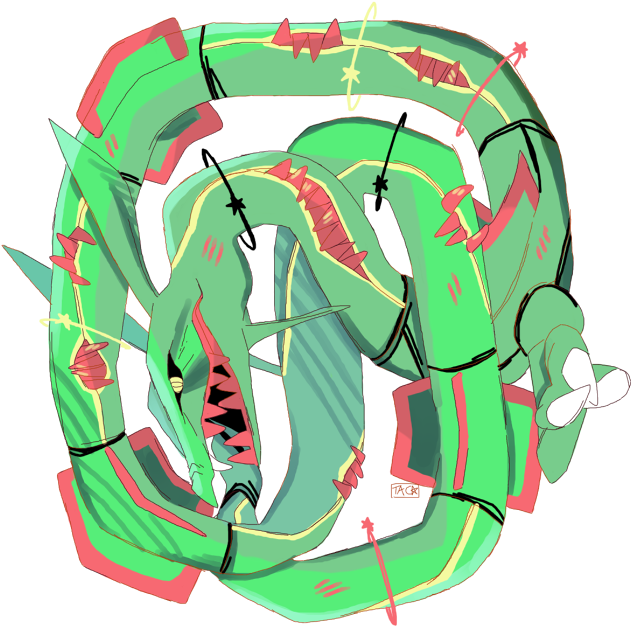 Rayquaza Ouroboros - Fur (657x750), Png Download