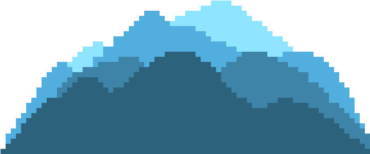 Mountain Range - Cross Stitch Rainbow (730x300), Png Download