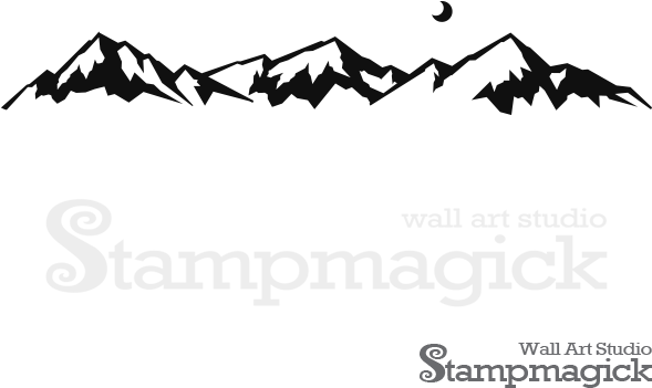 Paint Mountain On Wall (600x600), Png Download