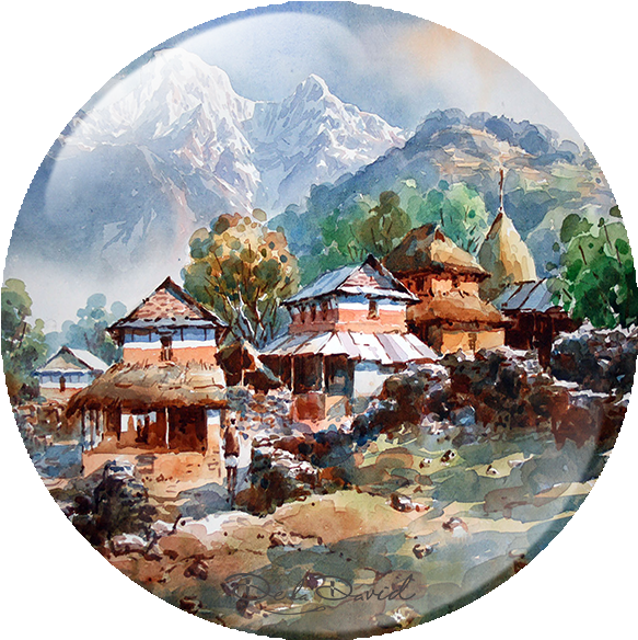 Product Image Childhood Memories Button Pin - Painting (600x600), Png Download