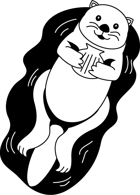 Otter - Otters Clip Art (454x632), Png Download