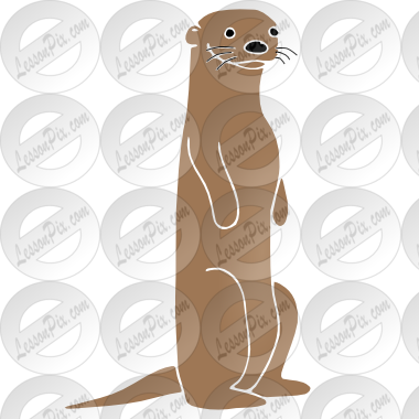 Otter - Stencil (380x380), Png Download