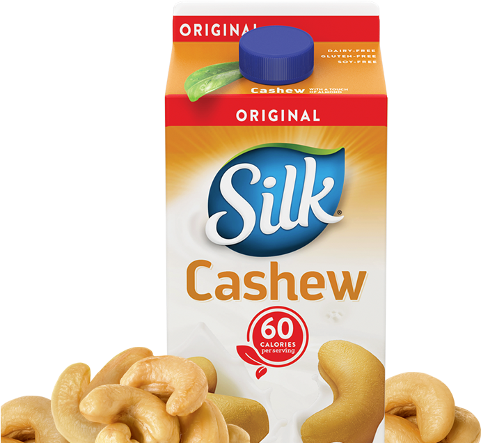 The Special Creaminess Of Cashews - Silk Creamy Cashewmilk, Unsweetened - 0.5 Gal Carton (760x648), Png Download