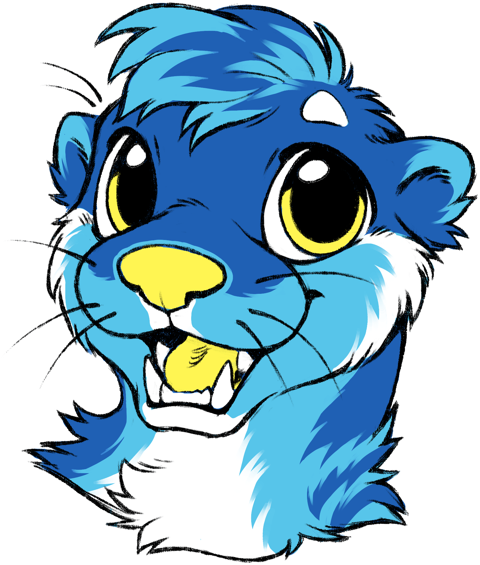 Neon Otter - Cartoon (1900x2100), Png Download