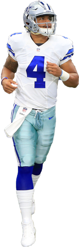 Dallas Cowboys Png Transparent Images - Dak Prescott No Background (300x847), Png Download