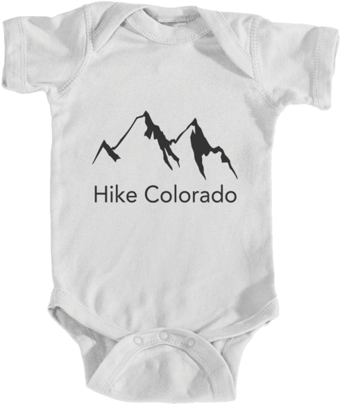 Hike Colorado Mountain Range - Onesie - Birthday Suit (600x600), Png Download