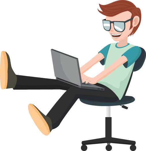 Here's How To Cash In - Happy On Computer Png (374x389), Png Download