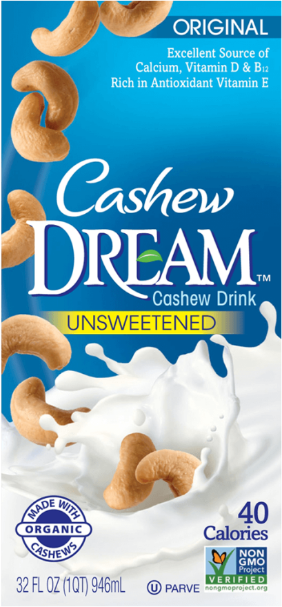 Unsweetened Cashew Drink - Dream Cashew Milk (1024x1024), Png Download