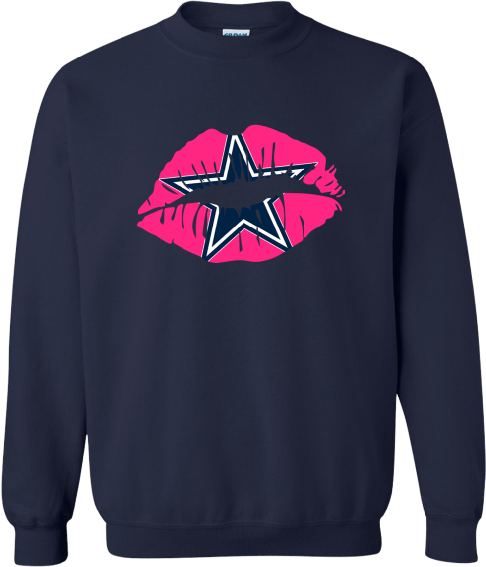 Dallas Cowboys T Shirts Kissing Lip Hoodies Sweatshirts - Cincinnati Bearcats T Shirts Kissing Lip Hoodies Sweatshirts (1155x1155), Png Download