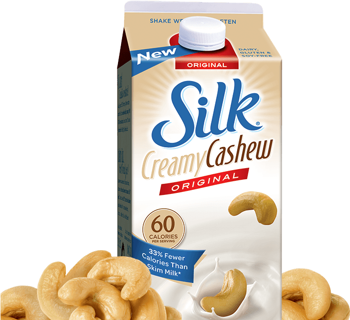 About Cashew Beverages - Silk Creamy Cashew Original (760x648), Png Download
