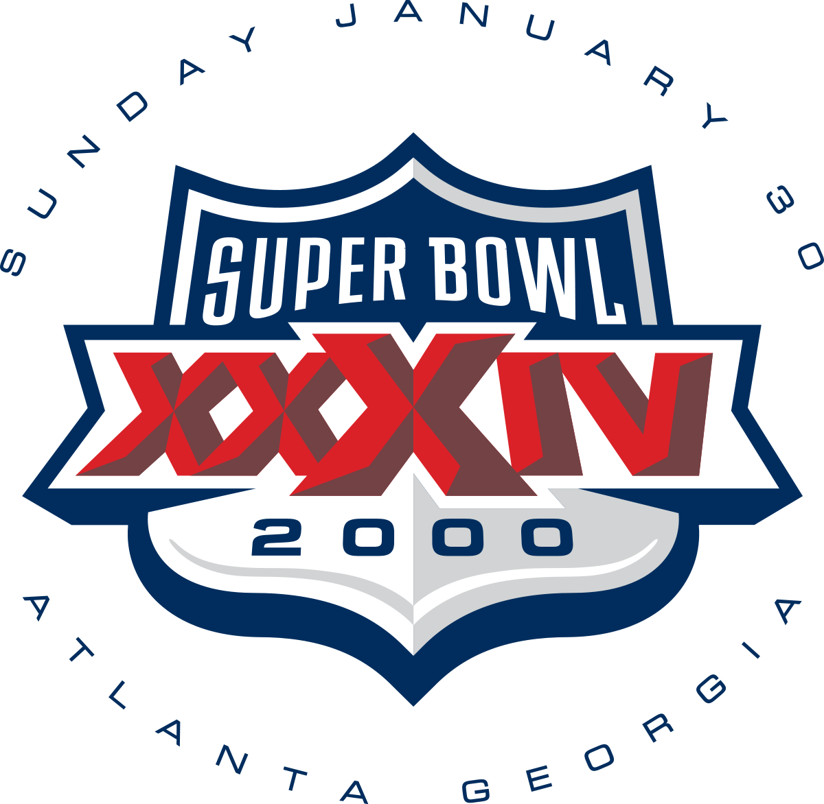 Super Bowl Xxxiv Logo (1048x1024), Png Download