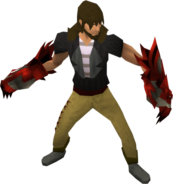 Dragon Claws Equipped (575x613), Png Download